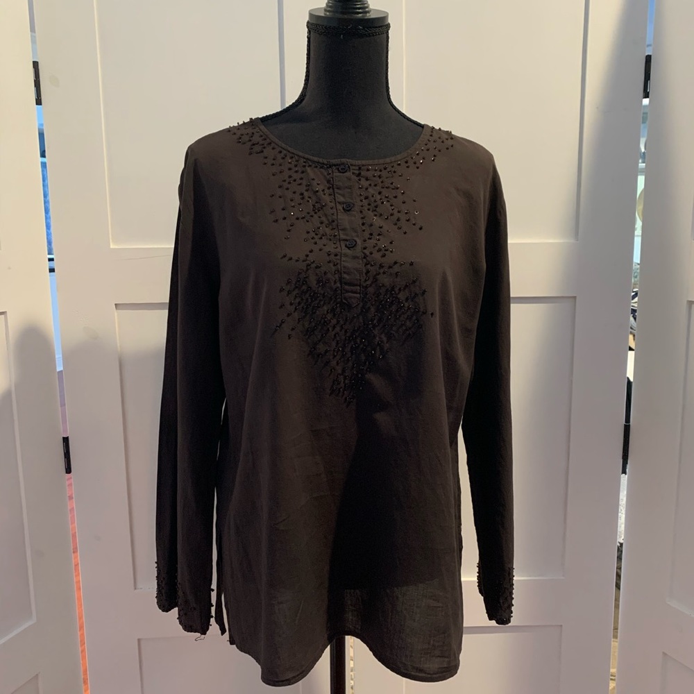Brown beaded tunic